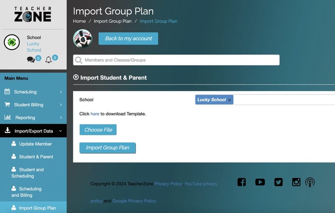 Import Group Plan